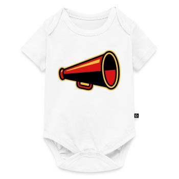 Icône des Ultras du Mégaphone Rouge - Body à manches courtes Premium Bébé - blanc - Devant