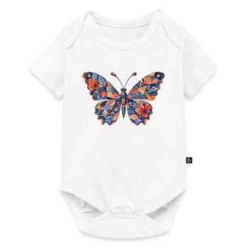 Motif papillon patchwork - Body à manches courtes Premium Bébé - blanc - Devant
