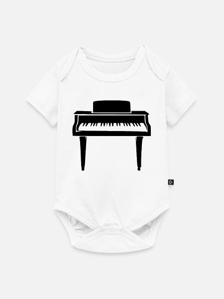 Klavier Geschenk Pianist - Baby Premium Kurzarmbody - Weiß