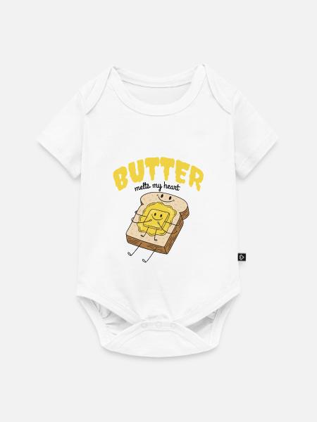 Toast & Butter - Baby Premium Kurzarmbody - Weiß