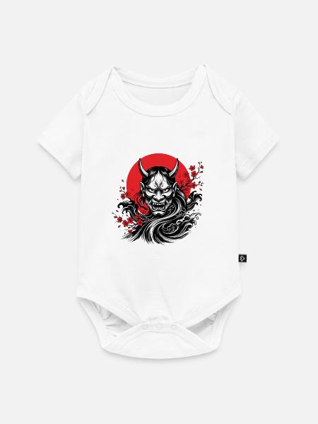 ONI MASK - Baby Premium Kurzarmbody - Weiß