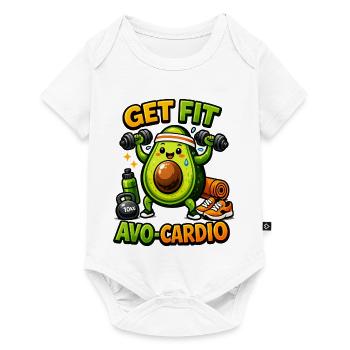 AVO-CARDIO – Avocat en entraînement - Body à manches courtes Premium Bébé - blanc - Devant