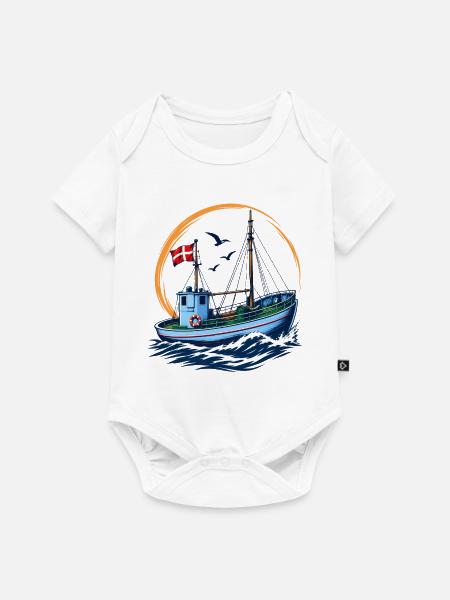 Fischereikutter - Baby Premium Kurzarmbody - Weiß