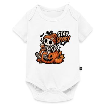 Stay Spooky Skeleton in Pumpkin - Baby Premium short-sleeve bodysuit - white - Front