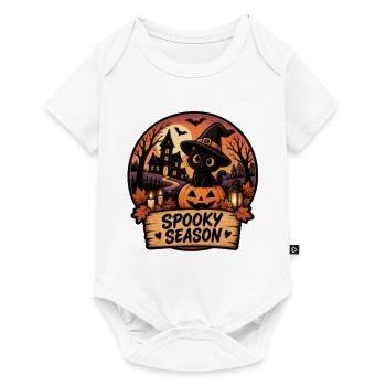 Spooky Cat Pumpkin Magic - Baby Premium short-sleeve bodysuit - white - Front