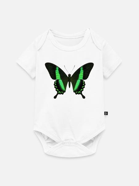 Smaragdschwalbenschwanz Papilio palinurus Schmetterling - Baby Premium Kurzarmbody - Weiß