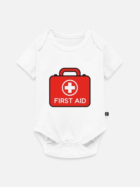 Erste-Hilfe-Set - Baby Premium Kurzarmbody - Weiß