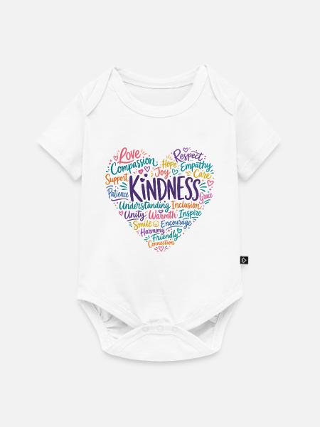 Freundlichkeit Mitgefühl Empathie Respekt - Baby Premium Kurzarmbody - Weiß