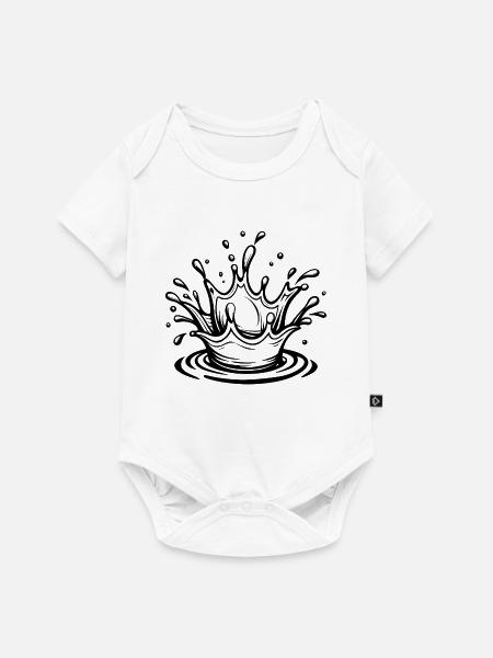 Wasserspritzer - Baby Premium Kurzarmbody - Weiß