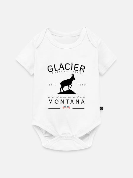 Glacier National Park - Baby Premium Kurzarmbody - Weiß