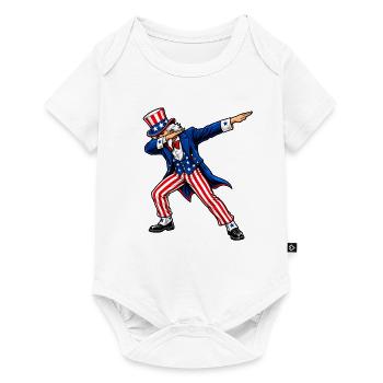 Dabbing Amerikanischer Patriot - Baby Premium Kurzarmbody - Weiß - Vorne