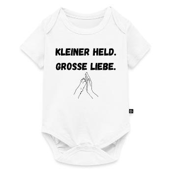 Kleiner Held. Grosse Liebe - Baby Premium Kurzarmbody - Weiß - Vorne