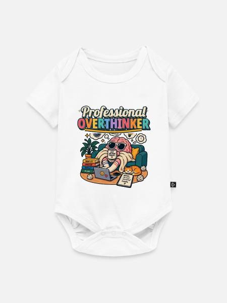 Professional Overthinker - Baby Premium Kurzarmbody - Weiß
