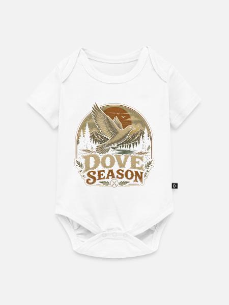 Taubenjagd-Saison: Lustiger Taubenjäger - Baby Premium Kurzarmbody - Weiß