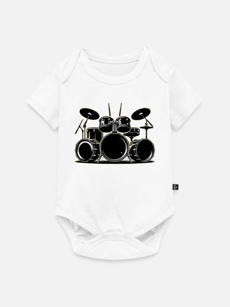 Schlagzeug, Trommeln, Trommeln - Baby Premium Kurzarmbody - Weiß