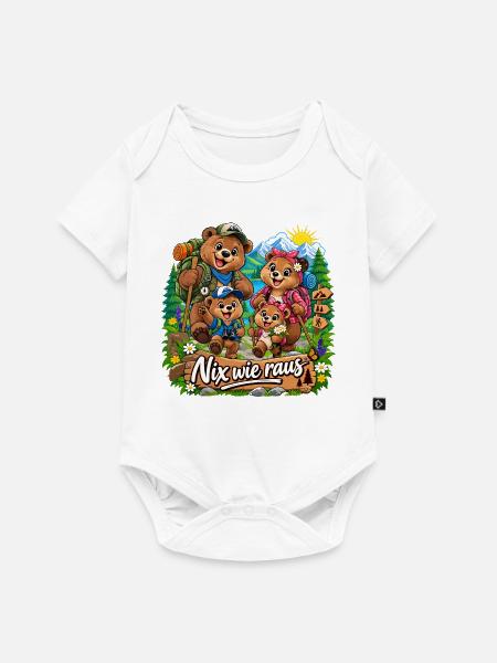 Bären auf Tour - Baby Premium Kurzarmbody - Weiß