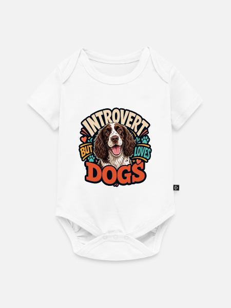 Englischer Springer-Spaniel - Baby Premium Kurzarmbody - Weiß