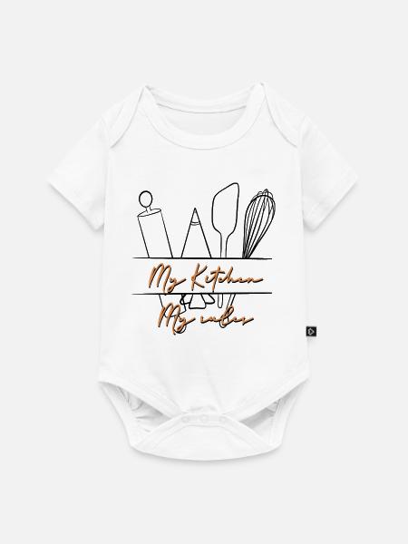 My Kitchen My Rules - Baby Premium Kurzarmbody - Weiß