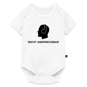 Nicht ansprechbar – Kopfhörer Kopf Design - Baby Premium Kurzarmbody - Weiß - Vorne