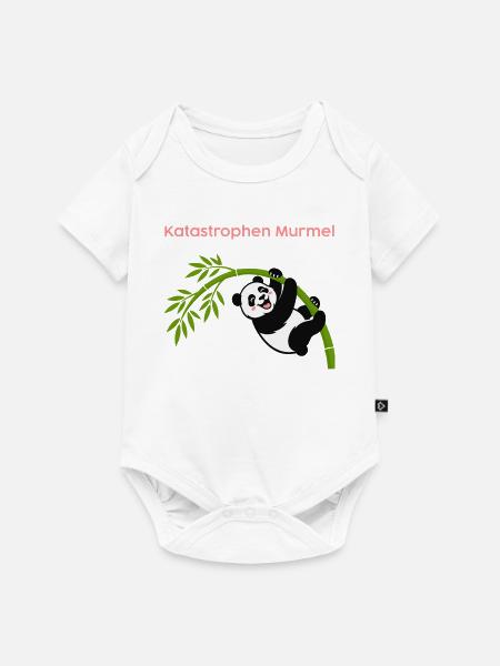 Katastrophen Murmel: Panda am Bambus - Baby Premium Kurzarmbody - Weiß