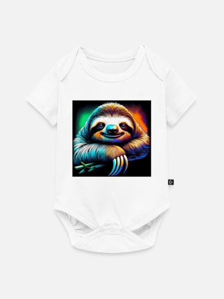 Faultier - Baby Premium Kurzarmbody - Weiß