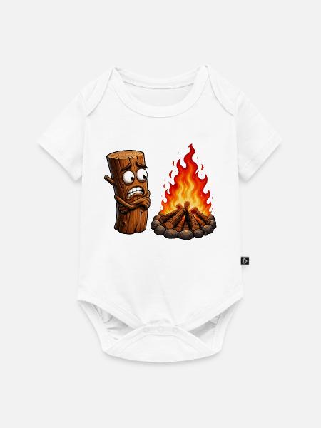 Angststamm am Lagerfeuer - Baby Premium Kurzarmbody - Weiß