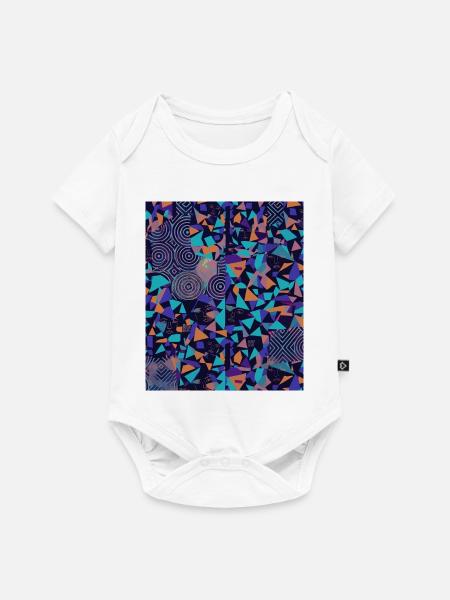 Anti AI Distortion Pattern - Baby Premium Kurzarmbody - Weiß