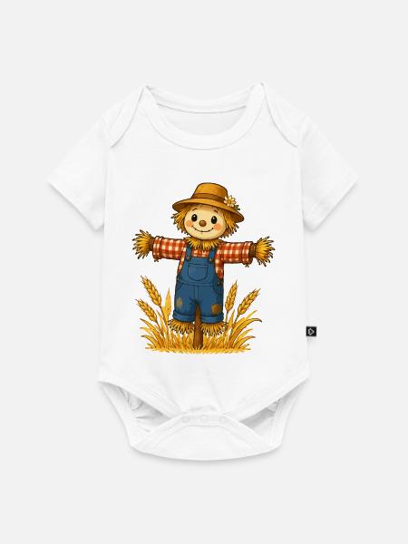Vogelscheuche Strohhüter - Baby Premium Kurzarmbody - Weiß
