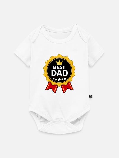 Bester Vater Auszeichnung - Baby Premium Kurzarmbody - Weiß