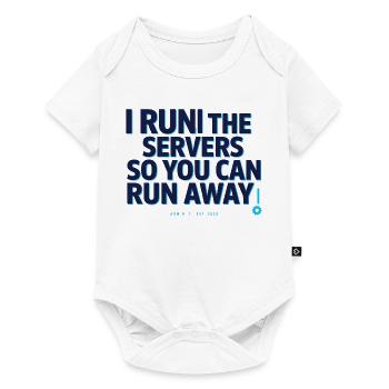 Server-Admin mit Humor - Baby Premium Kurzarmbody - Weiß - Vorne