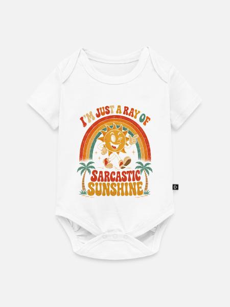 Sarkastischer Sonnenschein Retro - Baby Premium Kurzarmbody - Weiß