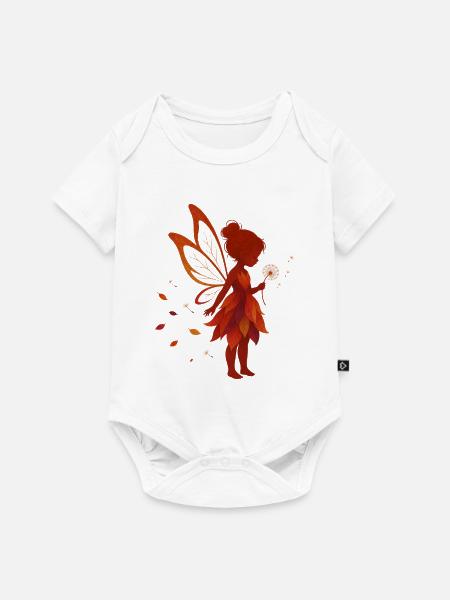 Kleine Fee – Wünsche werden Flügel - Baby Premium Kurzarmbody - Weiß