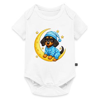 Gute Nacht Dackel - Baby Premium Kurzarmbody - Weiß - Vorne