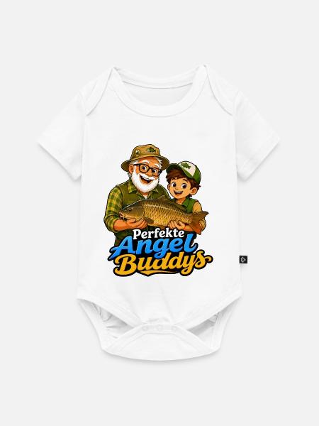 Opa Angel Buddy - Baby Premium Kurzarmbody - Weiß