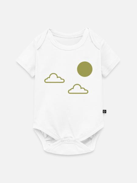 Wolken und Sonne - Baby Premium Kurzarmbody - Weiß