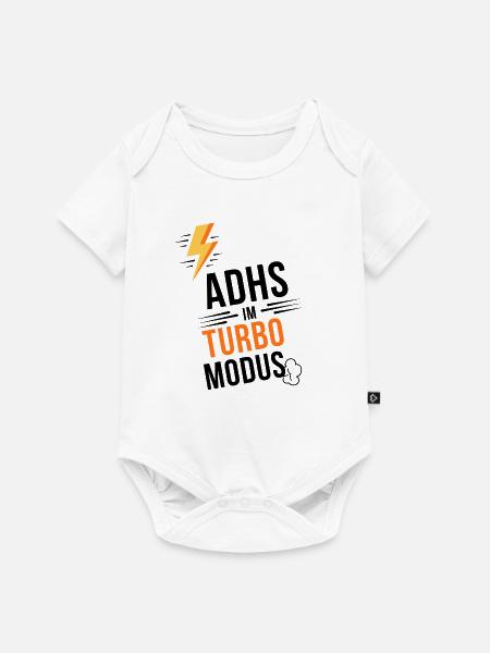 ADHS im Turbomodus - Baby Premium Kurzarmbody - Weiß