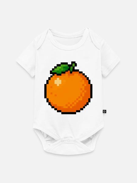 Pixel Orange - Baby Premium Kurzarmbody - Weiß