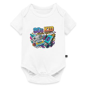 90er-Kind - Baby Premium Kurzarmbody - Weiß - Vorne