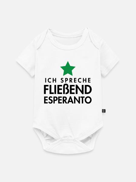 Esperanto Sprache / sprechen Geschenkidee - Baby Premium Kurzarmbody - Weiß
