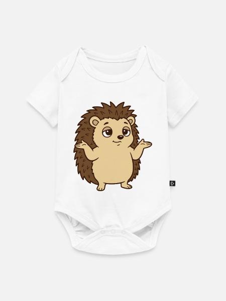 Igel Schulterzucken - Baby Premium Kurzarmbody - Weiß