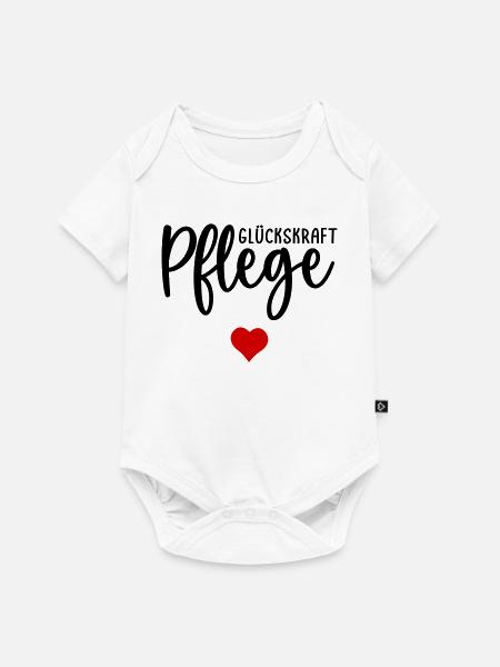 Pflege Pflegefachkraft Herz - Baby Premium Kurzarmbody - Weiß