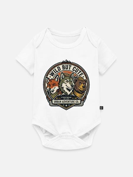 Wild und doch niedlich - Baby Premium Kurzarmbody - Weiß