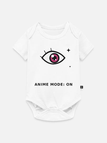 Anime-Augenmodus an - Baby Premium Kurzarmbody - Weiß