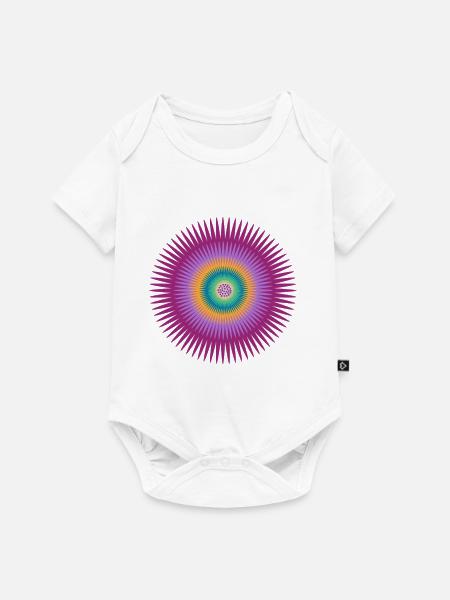 Abstrakte Blume - Baby Premium Kurzarmbody - Weiß