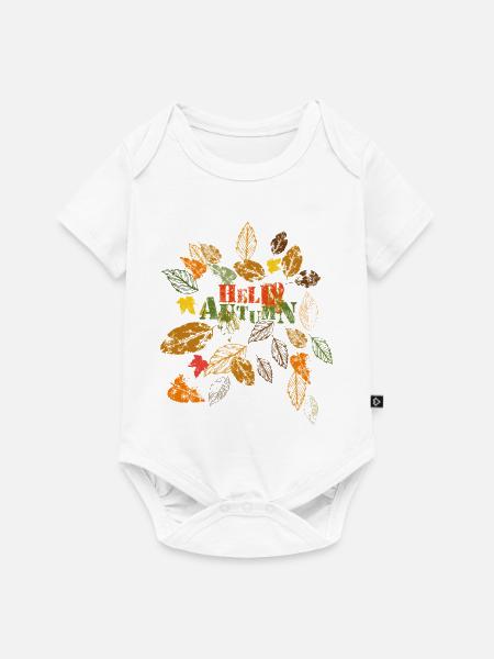 Hallo Herbst - Baby Premium Kurzarmbody - Weiß