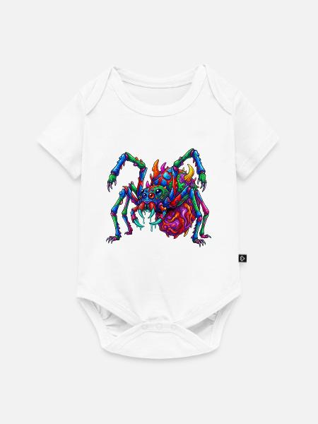 Neon Arachnid Rampage - Baby Premium Kurzarmbody - Weiß