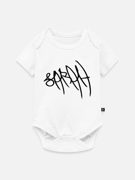 T-Shirt für Sarah - Baby Premium Kurzarmbody - Weiß