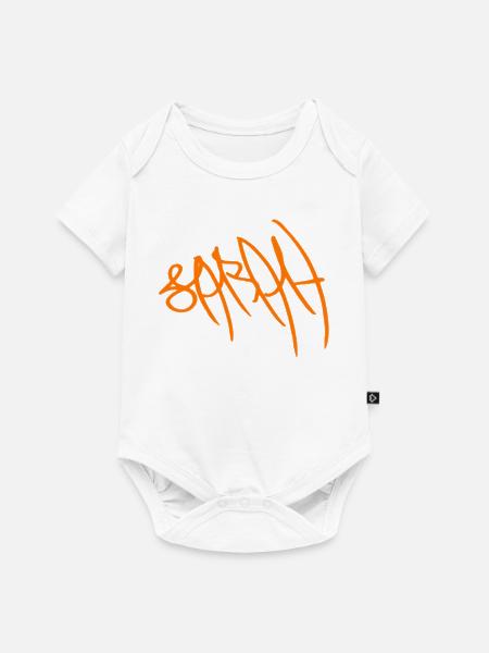 Sarah Graffiti-Signatur - Baby Premium Kurzarmbody - Weiß