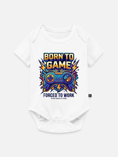 Geboren für das Spiel - Baby Premium Kurzarmbody - Weiß