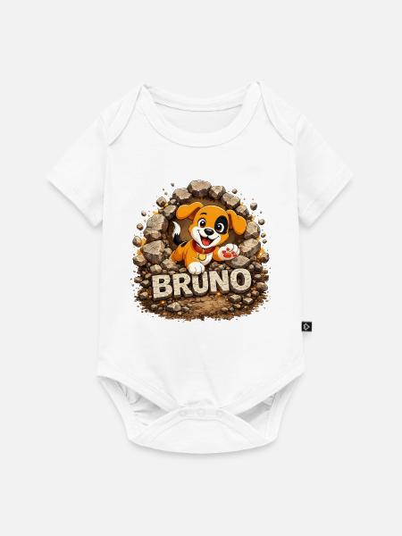 Bruno durchbricht Mauern - Baby Premium Kurzarmbody - Weiß